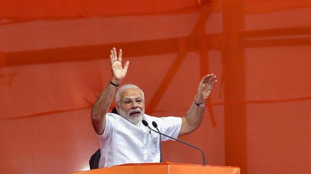 PM Narendra Modi addresses a public rally as part of the campaign strategy for the Karnataka assembly elections on May 03, 2018 in Bengaluru. Ahead of the Karnataka assembly elections on May 12, we take a look at the several road shows and rallies held by contesting candidates. (PTI) PM Narendra Modi addresses a public rally as part of the campaign strategy for the Karnataka assembly elections on May 03, 2018 in Bengaluru. Ahead of the Karnataka assembly elections on May 12, we take a look at the several road shows and rallies held by contesting candidates. (PTI)