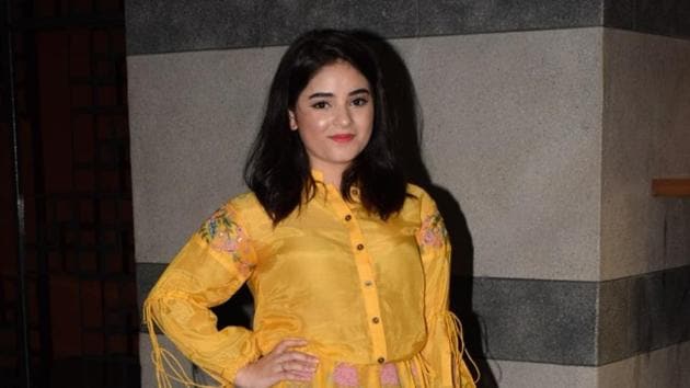 Zaira Wasim during the success party of his film Secret Superstar in Mumbai.(IANS)