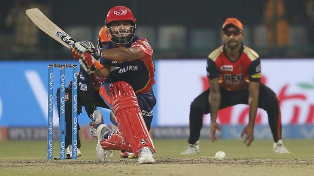 Delhi Daredevils' Rishabh Pant plays a reverse sweep during his innings. (AP) Delhi Daredevils' Rishabh Pant plays a reverse sweep during his innings. (AP)