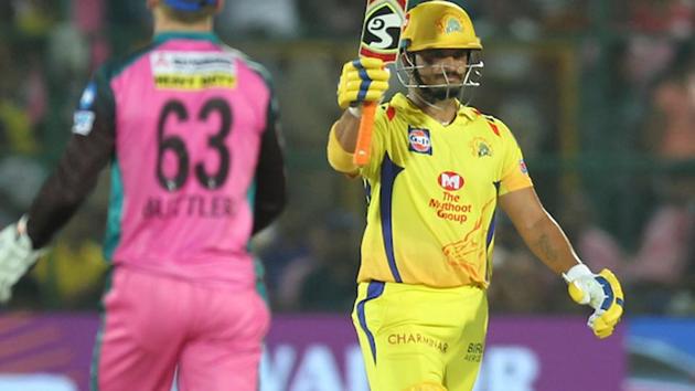 Suresh Raina scored a fifty for Chennai Super Kings during their Indian Premier League match against Rajasthan Royals on Friday.(BCCI)