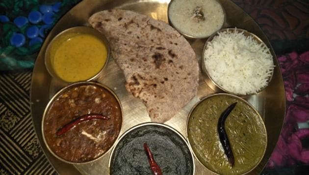 Garhwali thali. (Laxman Rawat/HT Photo) Garhwali thali. (Laxman Rawat/HT Photo)