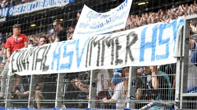 Hamburg SV was relegated for the first time after VfL Wolfsburg’s 4-1 win over bottom club FC Cologne.(REUTERS)