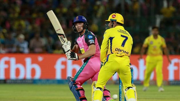 In response, Jos Buttler stayed steady for RR despite wickets tumbling at the other end. (BCCI)