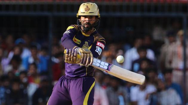 Dinesh Karthik scored a fifty for Kolkata Knight Riders during their IPL 2018 match against Kings XI Punjab in Indore on Saturday.(BCCI)