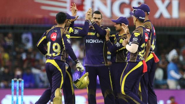 Kolkata Knight Riders beat Kings XI Punjab by 31 runs to remain in contention for a playoff spot in IPL 2018. Get highlights of Kings XI Punjab vs Kolkata Knight Riders, IPL 2018 match here.(BCCI)