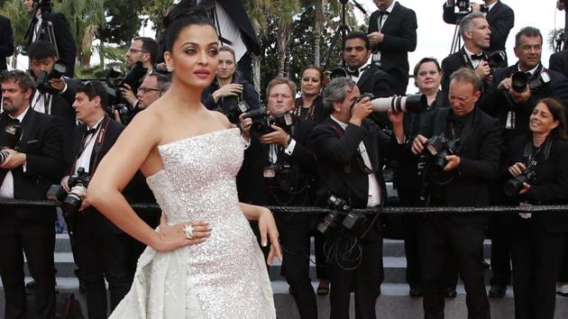 Aishwarya Rai arrives at the Cannes red carpet for the screening of Sink or Swim (Le grand bain) .(REUTERS)