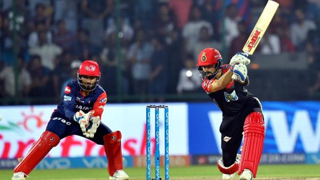 Royal Challengers Bangalore captain Virat Kohli plays a shot. (PTI)