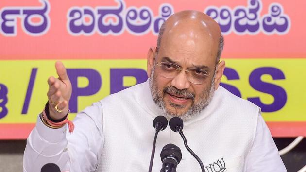 BJP president Amit Shah was addressing party workers at a meeting near Panaji.(PTI File Photo) BJP president Amit Shah was addressing party workers at a meeting near Panaji.(PTI File Photo)