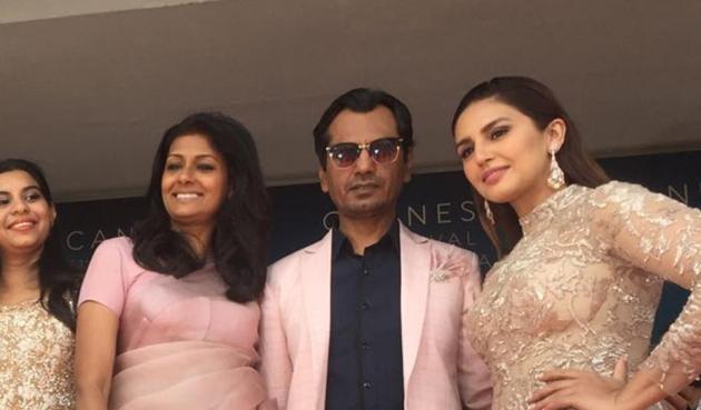 Nandita Das, Nawazuddin Siddiqui and Huma Qurreshi at Cannes. Nandita Das, Nawazuddin Siddiqui and Huma Qurreshi at Cannes.