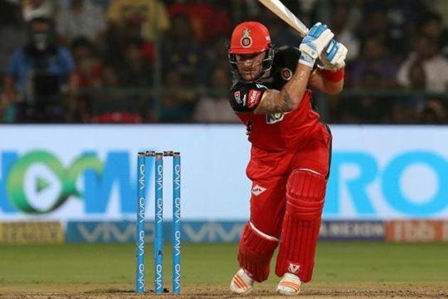 File photo of Brendon McCullum playing a shot while representing Royal Challengers Bangalore in IPL 2018.(BCCI Photo)