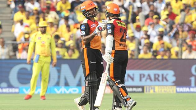 Shikhar Dhawan and Kane Williamson put together 123 runs for the second wicket which gave the Sunrisers Hyderabad a platform to put together a big score. (BCCI)