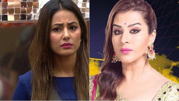 Hina and Shilpa constantly fought during Bigg Boss 11. Hina and Shilpa constantly fought during Bigg Boss 11.