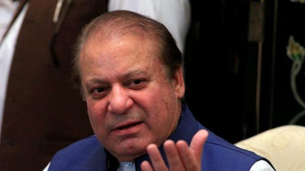 Nawaz Sharif, former Prime Minister and leader of Pakistan Muslim League (N) gestures during a news conference in Islamabad, Pakistan, May 10, 2018(REUTERS)