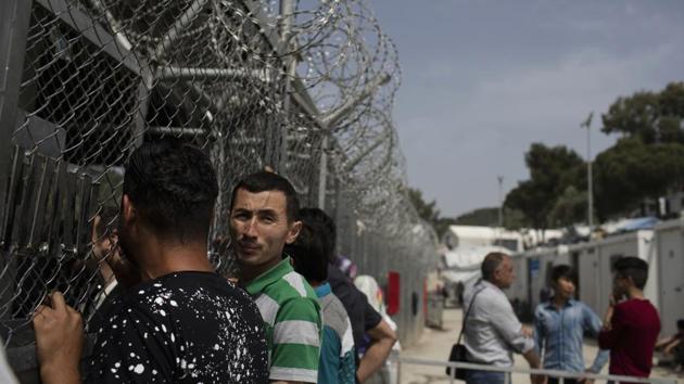 With 7,000 inhabitants, the camp is at more than 300% capacity, and outbreaks of violence are increasingly common. Even so, more keep arriving: The number of island arrivals has surged this year from about 50 a day in 2017 to around 200 a day in recent weeks. Asylum applications are backed up by nearly three years, according to Lesbos’ regional governor. (Petros Giannakouris / AP) 