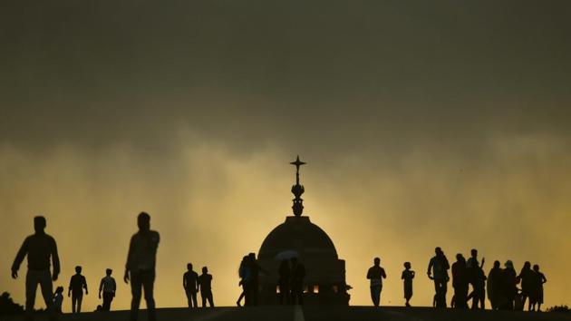 In Delhi, the sky turned dark grey around 4:30 pm yesterday. Gusty winds and rain lashed the national capital, bringing the temperature down to 25.2 degrees Celsius. A squall and dust storm with a wind speed of up to 109 kmph was recorded in Delhi, killing two persons and injuring 18 others. (Ravi choudhary / PTI) In Delhi, the sky turned dark grey around 4:30 pm yesterday. Gusty winds and rain lashed the national capital, bringing the temperature down to 25.2 degrees Celsius. A squall and dust storm with a wind speed of up to 109 kmph was recorded in Delhi, killing two persons and injuring 18 others. (Ravi choudhary / PTI)