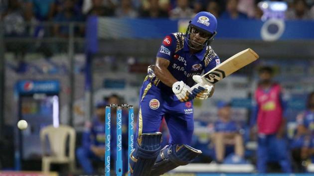 Lewis smashed 60 off 42 which included four boundaries and four sixes as Mumbai Indians looked set for a big total. (BCCI) 