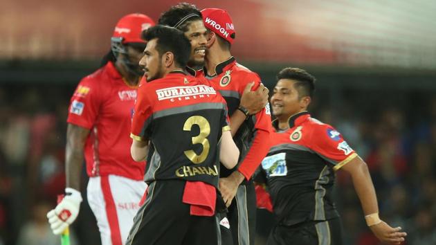 Umesh Yadav of the Royal Challengers Bangalore was named Man-of-the-Match for his performance against Kings XI Punjab in the Indian Premier League 2018 (IPL 2018) at the Holkar Cricket Stadium in Indore on Monday.(BCCI)