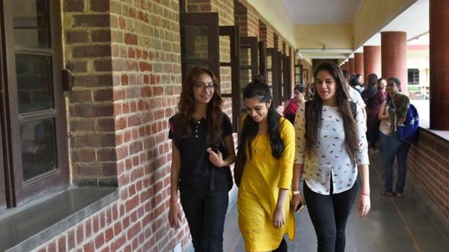 DU will announce only five cutoff lists with the last list coming out on July 12. The university will announce the first cutoff list on June 19. Admissions under the first list will happen till June 21. (Hindustan Times/Sushil Kumar) DU will announce only five cutoff lists with the last list coming out on July 12. The university will announce the first cutoff list on June 19. Admissions under the first list will happen till June 21. (Hindustan Times/Sushil Kumar)