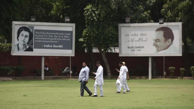 The AICC office wore a deserted look after the Karnataka election result announcements in New Delhi. Congress state vice-president BK Chandrashekar said the party failed to plan for the election and tell people about the government’s welfare schemes. The party should have strategised years in advance to counter PM Modi’s “charm”, he said. (Vipin Kumar / HT Photo)