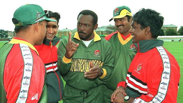 Gordon Greenidge led Bangladesh to the ICC Trophy title in Malaysia in 1997, and also steered the cricket minnows to their first World Cup in 1999.(GRAHAM MORRIS/AFP/Getty Images)