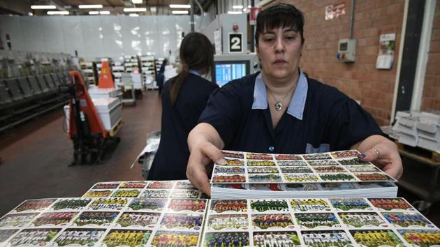 Like other collectibles, fans will be searching avidly for stars including Neymar, Messi and Ronaldo, stickers which may seem rarer but which are in fact not. “If they’re rare it’s because they are more sought after,” explained Spiaggia. “There are fewer in circulation because they’re not being exchanged, but not at the start.” (Marco Bertorello / AFP) Like other collectibles, fans will be searching avidly for stars including Neymar, Messi and Ronaldo, stickers which may seem rarer but which are in fact not. “If they’re rare it’s because they are more sought after,” explained Spiaggia. “There are fewer in circulation because they’re not being exchanged, but not at the start.” (Marco Bertorello / AFP)