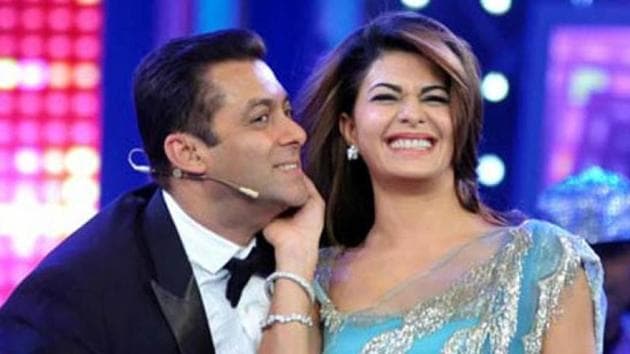 Salman Khan and Jacqueline Fernandez at a TV show. Salman Khan and Jacqueline Fernandez at a TV show.