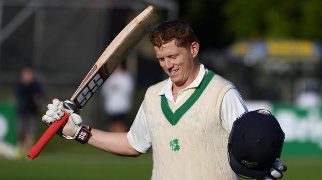 Kevin O’Brien became Ireland’s first centurion in Tests as he helped them stage a recovery in the one-off Test against Pakistan in Malahide. (REUTERS) Kevin O’Brien became Ireland’s first centurion in Tests as he helped them stage a recovery in the one-off Test against Pakistan in Malahide. (REUTERS)