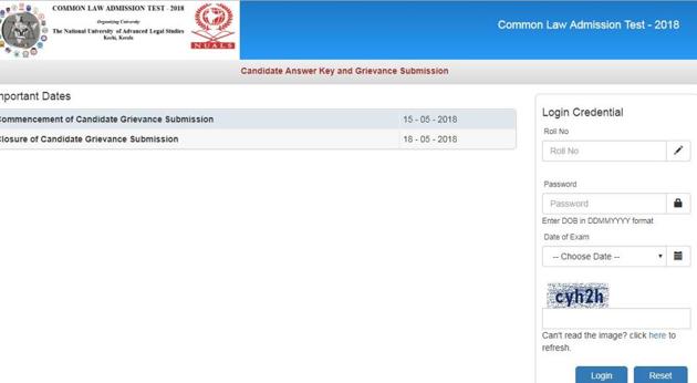 The answer key for CLAT 2018 has been released. Candidates can check it and raise objections now. The CLAT 2018 result will be declared on May 31.