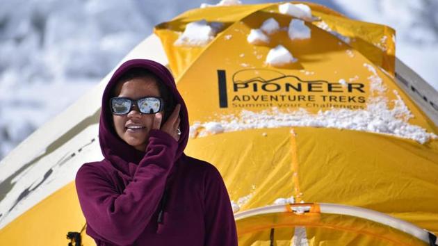 Interestingly, this was Priyanka Mohite’s second attempt to scale the mountain. She was part of a Lhotse expedition team that attempted the summit in 2015. On that attempt, the team faced adverse weather conditions due to an earthquake in Nepal. The Indian Army finally asked the team to cancel the expedition.(HT PHOTO) Interestingly, this was Priyanka Mohite’s second attempt to scale the mountain. She was part of a Lhotse expedition team that attempted the summit in 2015. On that attempt, the team faced adverse weather conditions due to an earthquake in Nepal. The Indian Army finally asked the team to cancel the expedition.(HT PHOTO)