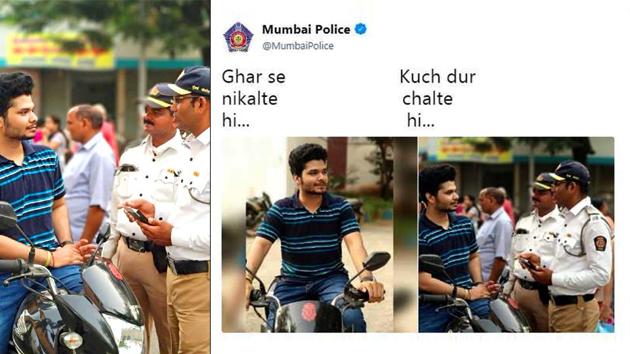 Mumbai Police joins the bandwagon with a cheeky tweet(Twitter/Screengrab)