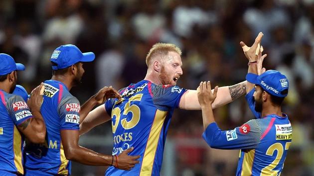 Ben Stokes got the wicket of Sunil Narine as Rajasthan Royals fought back. (PTI) Ben Stokes got the wicket of Sunil Narine as Rajasthan Royals fought back. (PTI)