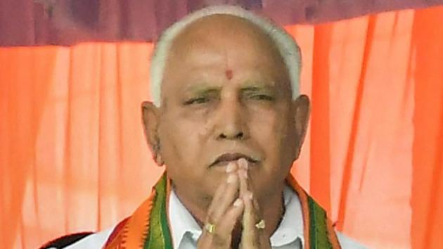 File photo of Bharatiya Janata Party leader BS Yeddyurappa, who has been invited to form the government in Karnataka.(PTI photo)