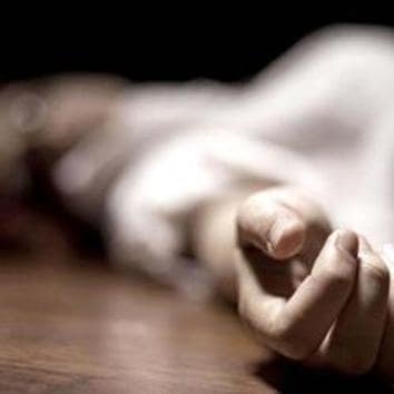 A West Bengal woman was gangraped by her boyfriend and his friends on Aug 24. She was hospitalised after consuming pesticide(Representative photograph of a woman lying on the floor. Shutterstock)