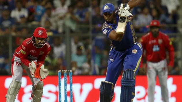 Mumbai Indians beat Kings XI Punjab by 3 runs to remain in contention for a top 4 spot in IPL. Get full cricket score of Mumbai Indians vs Kings XI Punjab, IPL 2018 match, here.(BCCI)