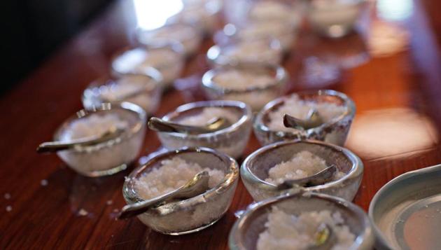 The lack of salt within reach has become more striking as French restaurants have come back into vogue.(Daniel Acker/Bloomberg) The lack of salt within reach has become more striking as French restaurants have come back into vogue.(Daniel Acker/Bloomberg)