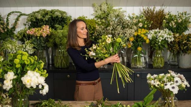The couple chose London florist Philippa Craddock, beloved in the fashion industry, to arrange the flower decorations for their wedding. Craddock will use seasonal blooms from around Windsor to decorate the ceremony venue, including white garden roses, peonies and foxgloves. (Dominic Lipinski / AFP)