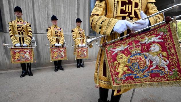 State Trumpeters, who are members of the Household Cavalry are providing ceremonial support to the wedding. The Household Cavalry have a ceremonial role to play in most major royal events, from the opening of parliament to “trooping the colour,” a large parade to mark the Queen’s official birthday (Toby Melville / REUTERS)
