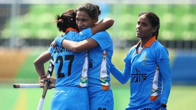 Vandana Katariya (right) was one of the goal-scorers for India against Malaysia in the Asian Champions Trophy match on Thursday.(Getty Images)