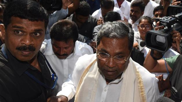Siddaramaiah’s failure to bring the Congress back to power in Karnataka has put a question mark on the strategy of going into state elections with sitting chief ministers at the helm of the campaign.(Arijit Sen/HT Photo) Siddaramaiah’s failure to bring the Congress back to power in Karnataka has put a question mark on the strategy of going into state elections with sitting chief ministers at the helm of the campaign.(Arijit Sen/HT Photo)