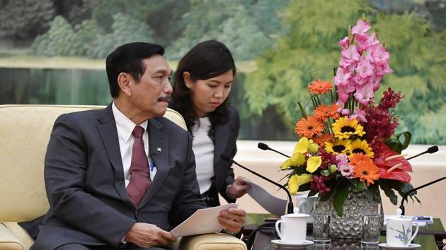 Indonesia's coordinating minister for maritime affairs Luhut Pandjaitan in Beijing.(AP File Photo)
