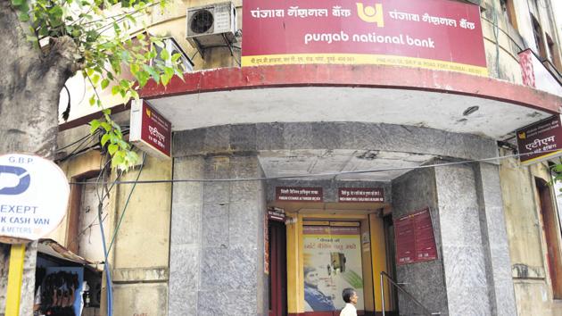 A Punjab National Bank (PNB) branch in Mumbai.(PTI)