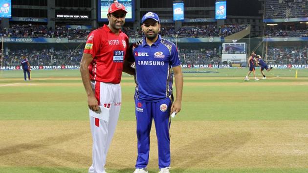 Ravichandran Ashwin-led Kings XI Punjab won the toss and chose to bast against Rohit Sharma-led Mumbai Indians at the Wankhede Stadium in Mumbai. (BCCI) Ravichandran Ashwin-led Kings XI Punjab won the toss and chose to bast against Rohit Sharma-led Mumbai Indians at the Wankhede Stadium in Mumbai. (BCCI)