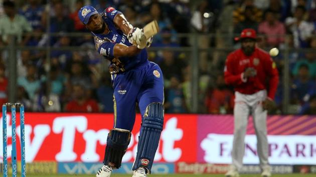 Kieron Pollard top-scored for Mumbai Indians with a 23-ball 50. (BCCI) 