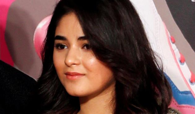 Zaira Wasim poses on red carpet at 37th Hong Kong Film Awards.(REUTERS)