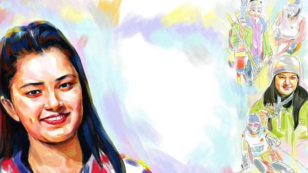 In January, Aanchal Thakur became the first Indian skier to win a medal in the International Ski Federation (FIS) race, winning bronze in Turkey.(Biswajit Debnath/HT) In January, Aanchal Thakur became the first Indian skier to win a medal in the International Ski Federation (FIS) race, winning bronze in Turkey.(Biswajit Debnath/HT)