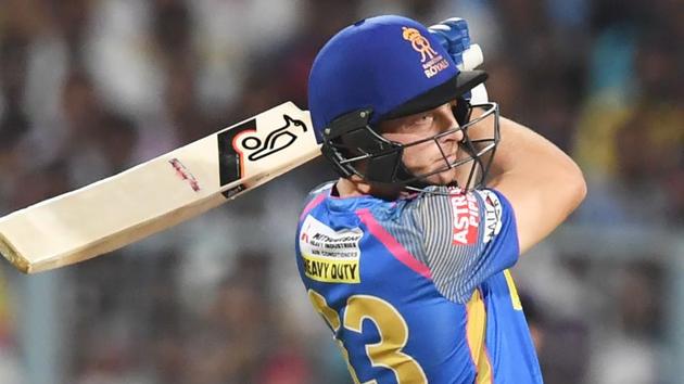 Rajasthan Royals opener Jos Buttler scored 548 runs in 13 games in the Indian Premier League (IPL 2018), at a strike-rate of 155.4, with five consecutive fifties.(AFP)