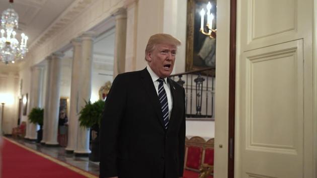 President Donald Trump walks into the East Room of the White House in Washington, Friday, May 18, 2018, for a Prison Reform Summit. (AP) President Donald Trump walks into the East Room of the White House in Washington, Friday, May 18, 2018, for a Prison Reform Summit. (AP)