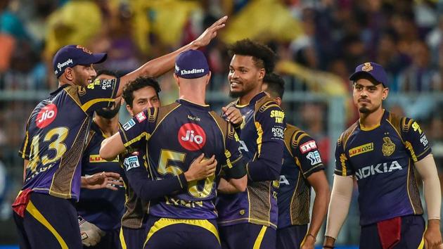 If Kolkata Knight Riders defeat Sunrisers Hyderabad on Saturday, they will qualify for the IPL 2018 playoffs.(PTI)