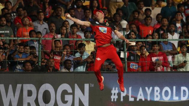 De Villiers’ incredible catch to dismiss Alex Hales was one of the biggest talking points of the match. (BCCI) 
