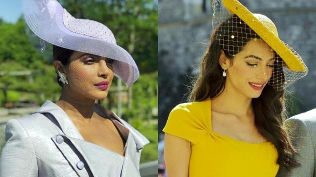 Take a look at the hats Priyanka Chopra, Amal Clooney and other A-listers wore to the royal wedding. (Instagram)